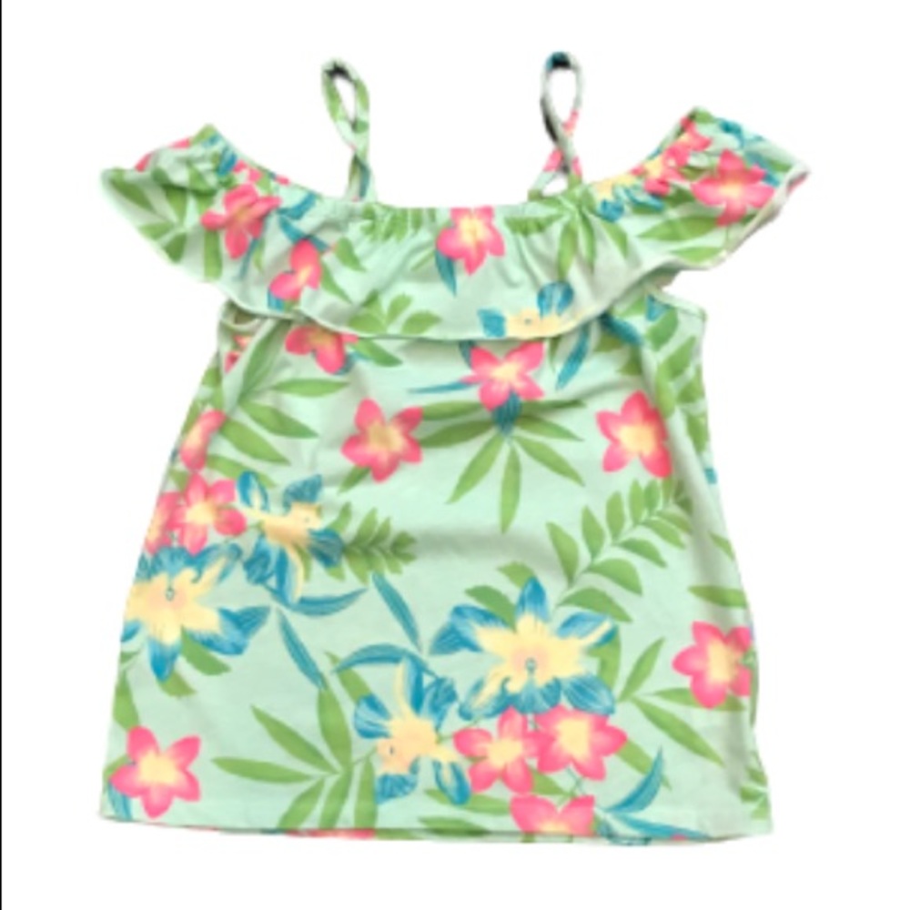 Girls Floral Summer Top Lightweight Short Sleeve Blouse Shirt Casual